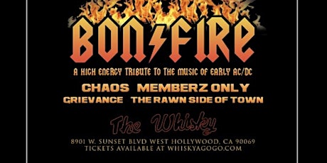 The Rawn Side of Town opening for Bon Fire at Whiskey a go go