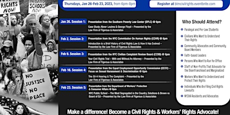 FREE Civil Rights & Workers’ Rights  Advocacy Training Webinar Series