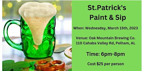 St. Patrick's Paint & Sip at Oak Mountain Brewing Co