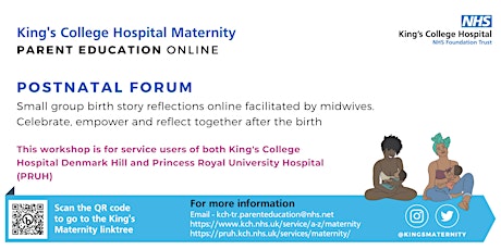 King's Maternity: Postnatal Forum (to attend after the Birth of Your Baby)