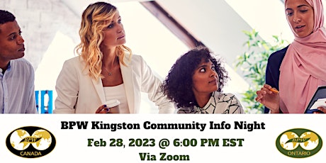 BPW Canada  & BPW Ontario Kingston Community Info Night - Take 2