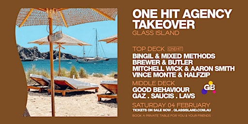 Glass Island - One Hit Agency Takeover - Saturday 4th February
