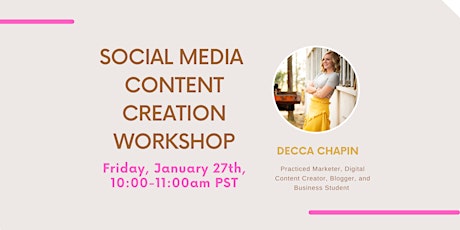 Social Media Strategy and Content Creation Workshop