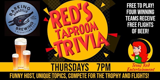 Barking Armadillo Brewing Georgetown presents Texas Red Trivia Thursdays! primary image