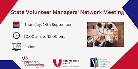 Imagen principal de SA State Volunteer Managers' Network Meeting