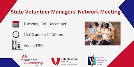 Image principale de SA State Volunteer Managers' Network Meeting