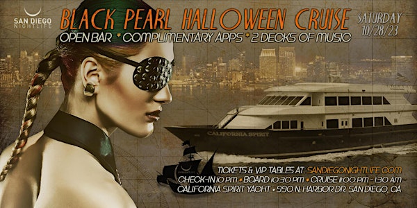 Black Pearl Halloween Yacht Party San Diego