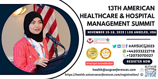 13th American Healthcare and hospital management Summit primary image