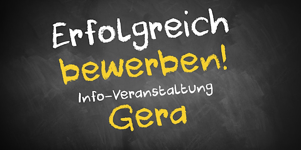 Bewerbungscoaching Infoveranstaltung Avgs Gera Registrierung Do 29 10 Um 09 00 Uhr Eventbrite