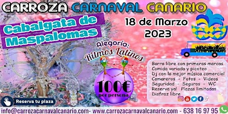 Entradas Carroza Carnaval de Maspalomas 2023