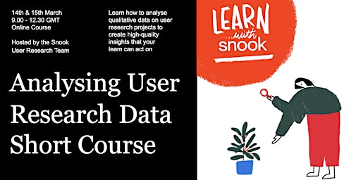 Analysing User Research Data | With Snook March