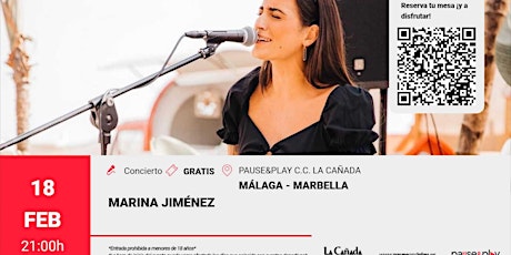 Concierto Marina Jiménez Pause&Play C.C. La Cañada (Marbella)