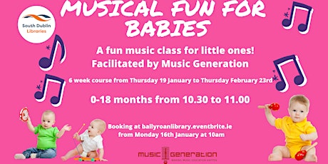 Musical Fun for little ones - 6 week workshop (0-18 months)