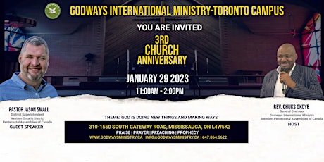 3rd Church Anniversary - Godways Toronto