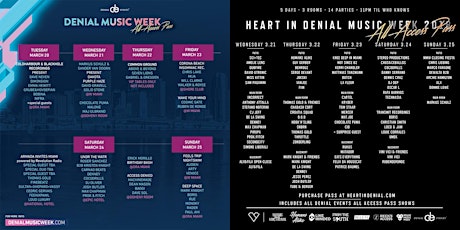 Denial Music Week All Access Pass  primary image