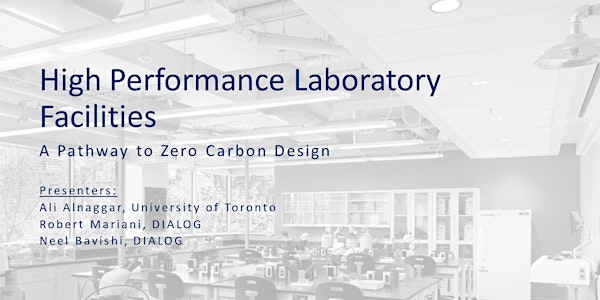 Sustainable Labs Canada - Toronto Chapter - Knowledge & Networking Event