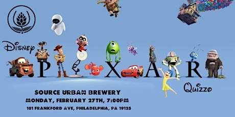 Disney Pixar Movie Quizo at Source Urban Brewery