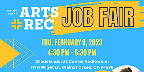 Walnut Creek Arts & Rec Job Fair