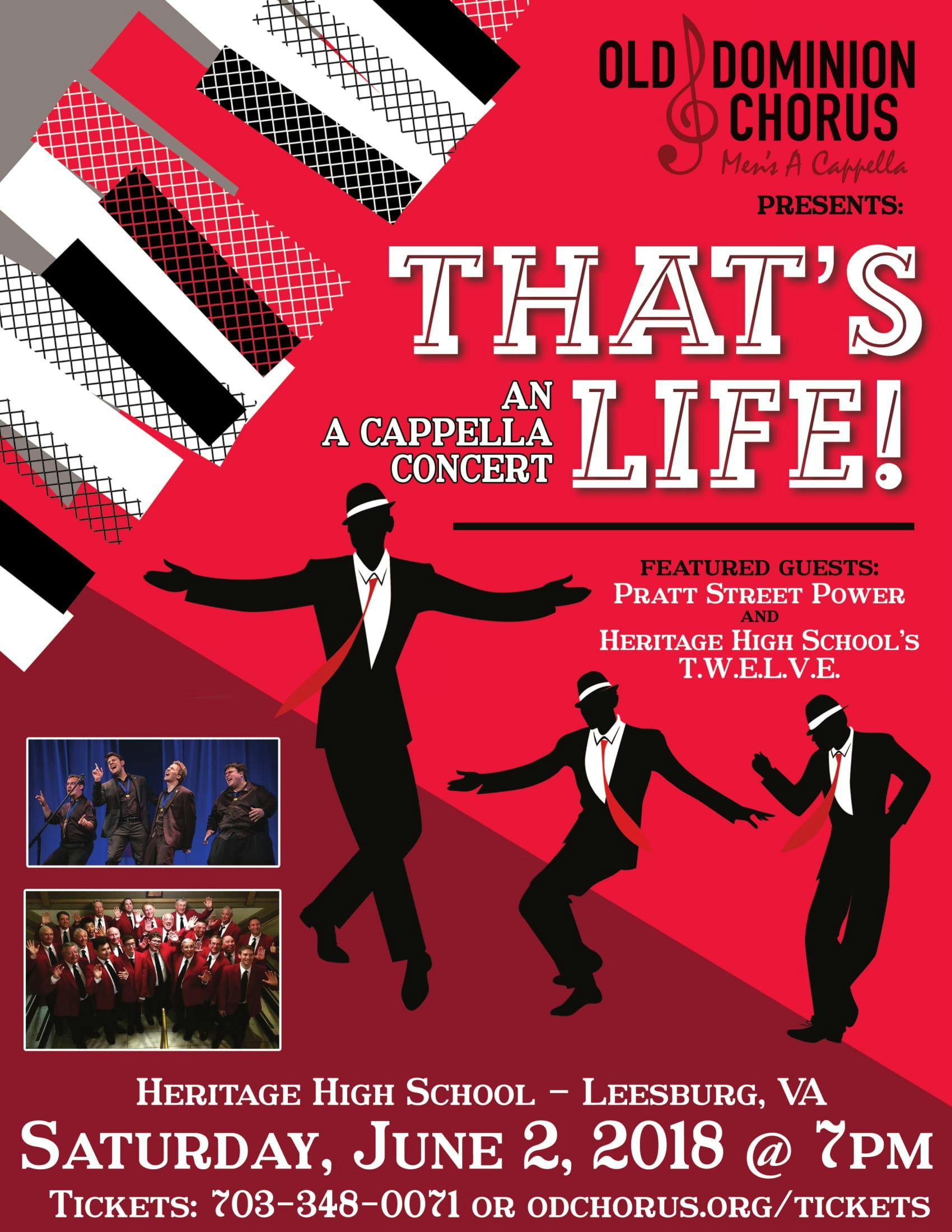 That's Life! Featuring Pratt Street Power! Presented by Old Dominion Chorus