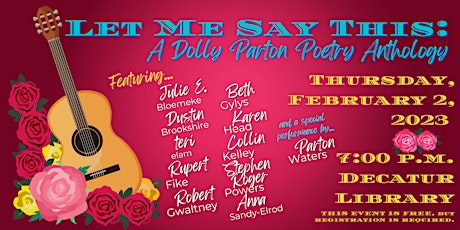 Let Me Say This: A Dolly Parton Poetry Anthology Poetry Reading