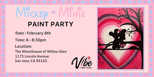 Mickey & Minnie Valentine's Paint Party