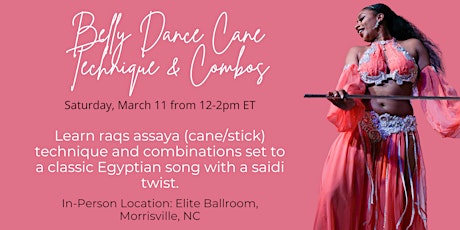 In-Person & Online: Belly Dance Cane Technique and Combos Workshop
