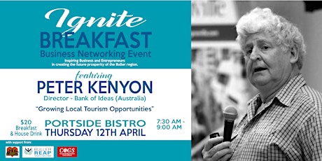 Ignite Breakfast with Peter Kenyon - Growing Local Tourism Opportunities primary image