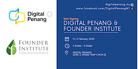 MoU Signing  between Digital Penang & Founder Institute
