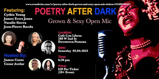 Poetry After Dark : Grown and Sexy Open Mic