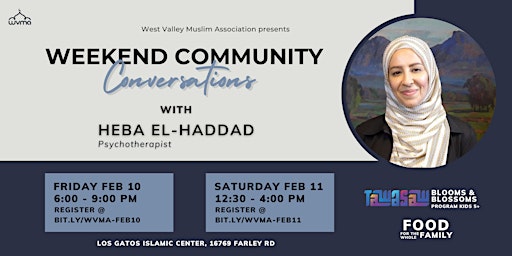 Saturday Community Conversations with Heba El-Haddad