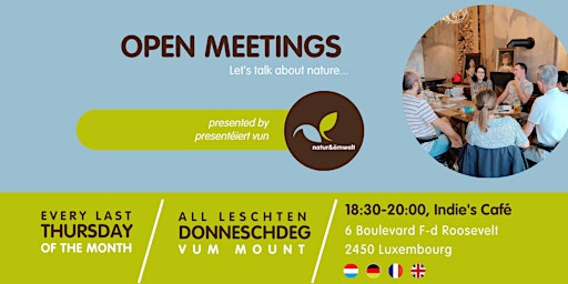 Open Meetings - Let's talk about nature | by natur&ëmwelt primary image