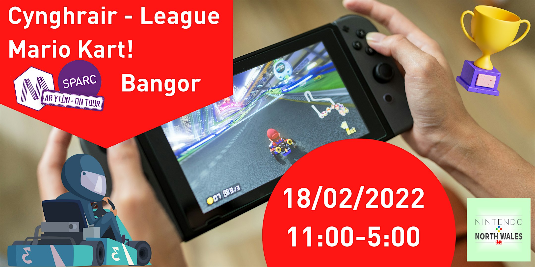 Nintendo North Wales – Cynghrair Mario Kart League!