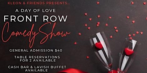 2/14 Comedy Show & Band: Kleon & Friends Front Row Valentine’s Day