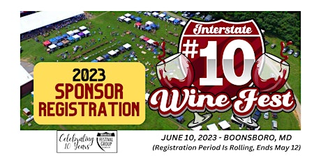 Interstate Wine Fest 2023 (10th Annual!) - SPONSOR REGISTRATION
