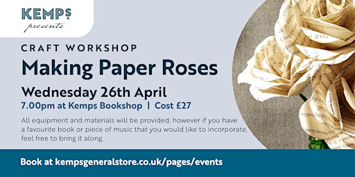 Craft Workshop - Book Art - Paper Roses