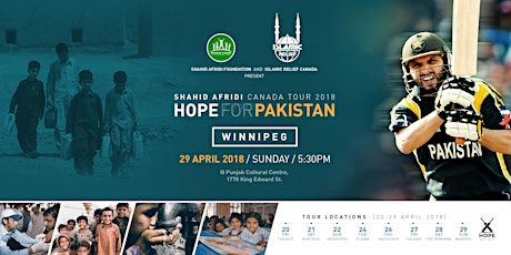 Shahid Afridi in Winnipeg: Hope for Pakistan primary image