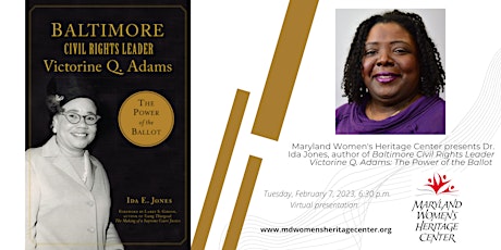 MWHC Author Talk: Victorine Q. Adams: Baltimore Civil Rights Leader