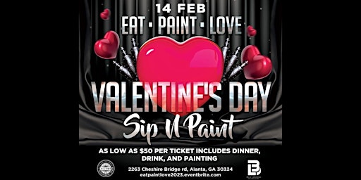 EAT PAINT LOVE Valentine's Sip N Paint Atlanta