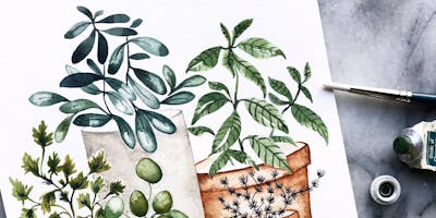event in Seattle: Watercolor Botanicals Class: TheMintGardener at Shop JOIN