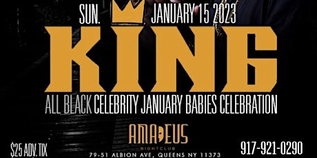 Sun 1/15 KING- All Black Birthday For DJ SELF, DJ WILL & MTA ROCKY primary image