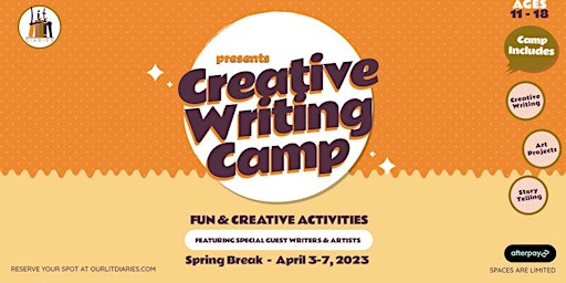 Lit Diaries Creative Writing Camp | Spring Session