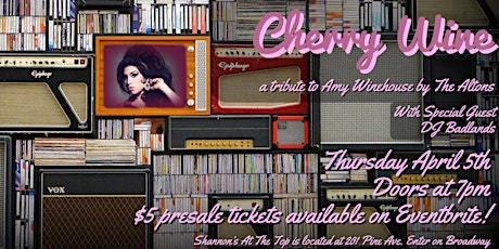 Live Music Thursdays At The Top presents Cherry Wine, A Tribute To Amy Winehouse By The Altons With Special Guest DJ Badlands primary image