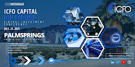Live Web Event: The iCFO Virtual Investor Conference - Palm Springs, CA.