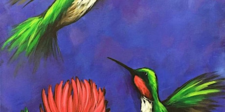 Hummingbird Duet - Paint and Sip by Classpop!™