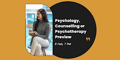 Psychology, Counselling or Psychotherapy Preview