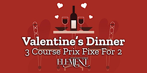 3 Course Prix Fixe Valentines Dinner for Two