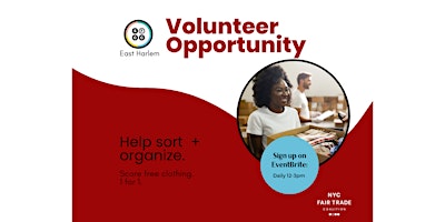Wed. Volunteer at The Sustainable Fashion Community Center - East Harlem primary image