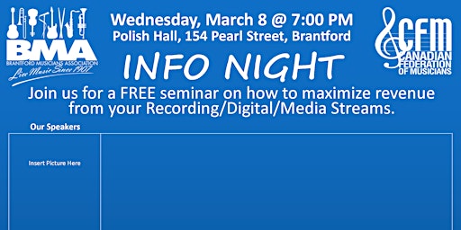 Free Seminar on Maximizing Revenue from Recording/Digital/Media Streams