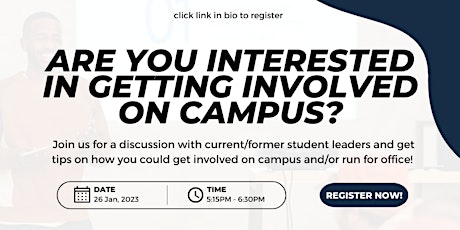ASBC Presents: Are you Interested in Getting Involved on Campus? primary image