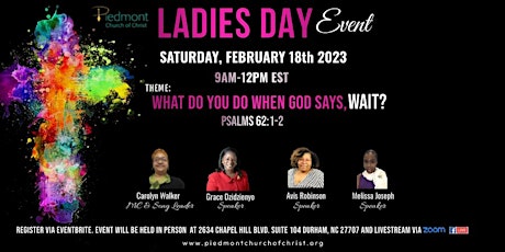 Piedmont Church of Christ, Durham, NC Ladies Day 2023